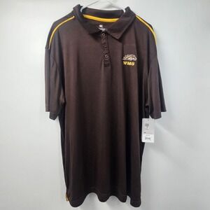 NWT Antigua Western Mens XXL Michigan Broncos Era Polo Shirt